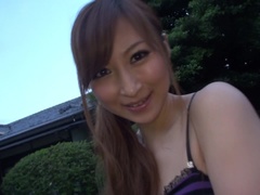 Comely Reira Aisaki performin in amazing amateur sex video in outdoor