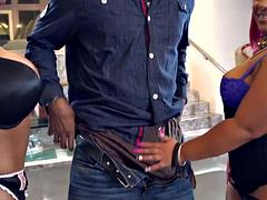 Grosser schwanz, Grosse titten, Schwarz, Schwarz, Titten