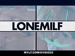 デカパイ, ブロンド, エロ熟女, オナニー, 淫乱熟女, 義母, おもちゃ, バイブレーター