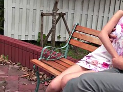 Miu Suzuha deepthroats in the sun in this amazing Japanese mature Asian hardcore scene