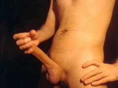 Enthousiasteling, Grote lul, Daddy, Homo, Masturbatie, Naakt, Alleen