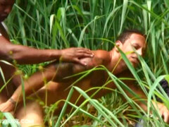 黒人, カップル, イく瞬間, チン, ゲイ, アウトドア