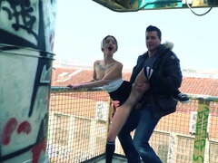 Blasen, Im freien, Öffentlich, Jungendliche (18+), Titten