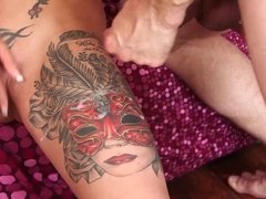 Big tits, Bikini, Bottle, Dick, Piercing, Tattoo, Tits