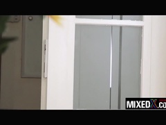Blondine, Fingern, Masturbation, Büro, Titten
