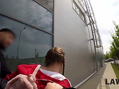 Watch Cindy Shine get her pussy drilled by a security officer in 4K