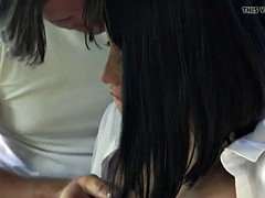 お尻, 美女, 茶髪の, チン, 馬乗り