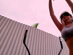 デカ尻, ジム, アウトドア, パンティ, 公共, ティーン