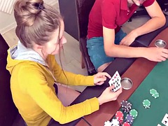 Strip Poker ends in rough fucking
