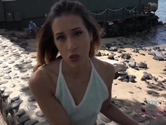 Amateur, Playa, Rubia, Novia, Perforación, Flaco, Fumando, Tetas