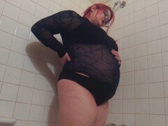 Belly bloat, water inflation, belly inflation