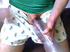 Leie, Grosser schwanz, Flasche, Schwanz, Schwul, Hardcore, Ablutschen, Spielzeuge