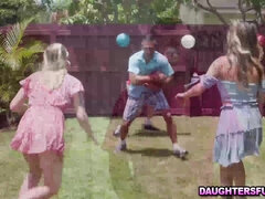 Rubia, Hija, Polla, Estilo perrito, Grupo, Sexo duro, Hd, Adolescente