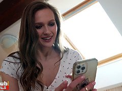 フェラチオ, チン, ハードコア, 巨大, オマンコ, 馬乗り, ティーン, オッパイの