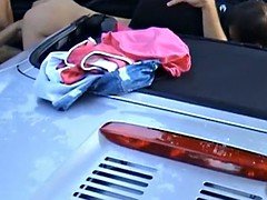 素人, 露出狂, フランス人, 公共, 三人
