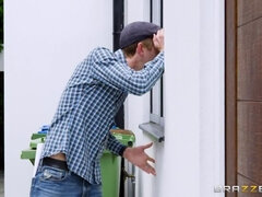 ブロンド, フェラチオ, カップル, バック, 手コキする, オナニー, ショートヘア, タトゥー