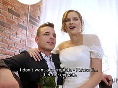 Braut, Paar, Gehörnter ehemann, Hd, Geld, Strümpfe, Jungendliche (18+), Hochzeit