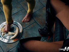 Bondage domination sadisme masochisme, Brunette brune, Fétiche des pieds, Hd, Lesbienne, Esclave, Tatouage, Jouets