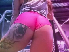 Anal, Gros cul, Tir de sperme, Fille latino, Rugueux, Tatouage, Jouets
