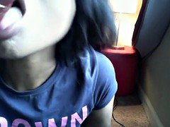 Noire, Noir ébène, Masturbation, Gicler