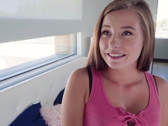 Большой член, Минет, Брюнетки, Сперма на лице, Крошечные