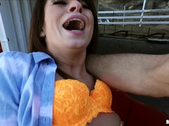 素人, アナル, フェラチオ, 車, 顔射, オナニー, ピアス, オッパイの