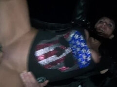 素人, デカチン, フェラチオ, 車, 口内発射, チン, 公共, ガリガリ