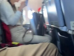 Amateur Public Sex on Airplane - Katty West Handjob Makes Me Cum Fast in 2 Mins