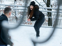 ブロンド, チン, バック, 手コキする, なめる, 自然山雀, 魅力的, オッパイの