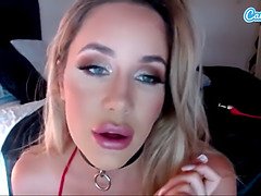 Blondine, Flashen, Lingerie, Masturbation, Milf, Rasiert, Solo, Sich ausziehen