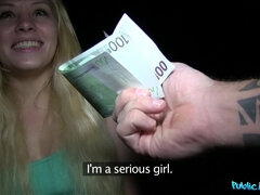 Leie, Blondine, Blasen, Europäisch, Im freien, Pov, Realität, Schlucken