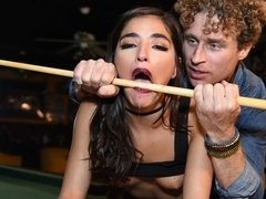 Arsch, Blasen, Braunhaarige, Doppelpenetration, Handjob, Hardcore, Interrassisch, Mann mann frau