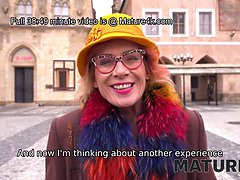 チェコ, 眼鏡, お婆さん, 下着, 熟年, 赤毛, ストッキング