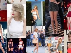 ブロンド, セレブ, コンピレーション, 足, ヒール, ガリガリ, スパンデックス