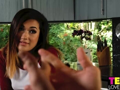 Asiatisch, Schönheit, Blasen, Schwanz, Natürlich, Orgasmus, Tätowierung, Titten