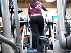 素人, お尻, ぽっちゃり, デブ, 露出狂, ジム, 淫乱熟女, のぞき