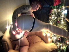 Christmas Lights Glass And Hitachi - Booty Teen Solo