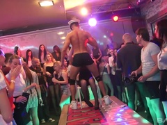 Babes fondle and grope man-toys to get orgy party started