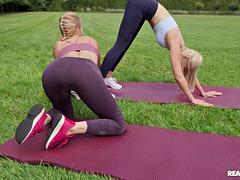 Barbie Brill, Amy Douxxx and Lisa Rose Scope Outdoor Anal After Steamy Yoga Session in Public