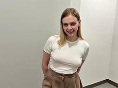 Blondine, Paar, Flashen, Hardcore, Pov, Öffentlich, Russisch, Hure