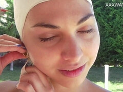 Vrouw, Hongaars, Klein, Openbaar, Kut duiken, Roken, Tiener, Onderwater