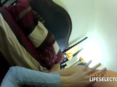 Américain, Gros seins, Sucer une bite, Brunette brune, Tir de sperme, Hard, Branlette espagnole, Nénés