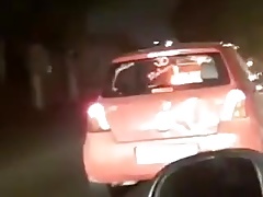 Indian Hot Sex in the backseat of car on highway