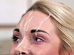 Big tits, Blonde, Blowjob, Cumshot, Huge, Lingerie, Pornstars, Pov