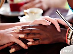 デカチン, デカパイ, 黒人, フェラチオ, 淫乱熟女, ポルノスター, 剃毛, 三人
