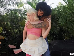 Negro, Mamada, Tetona, Corridas faciales, Sexo duro, Interracial, Al aire libre, Tatuaje