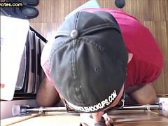 Gloryhole perverted gay nympho loves to suck black cock