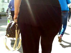 Grosser arsch, Schwarz, Schwarz, Fetisch, Milf, Elasthan, Spanner