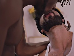 アナル, 舐める尻, フェラチオ, バック, ゲイ, 手コキする, 筋肉, タトゥー