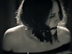 Bondage, Noir ébène, Exhib, Bâillonner, Masturbation, Dormant, Adolescente, Nénés